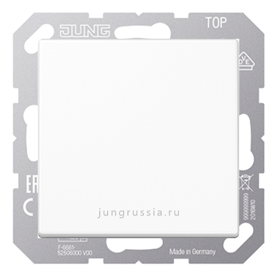 Светорегулятор светодиодный(LED) JUNG AS 500, клавишный, проходной,  Белый