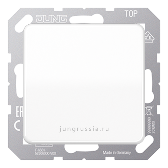 Светорегулятор светодиодный(LED) JUNG CD 500, клавишный, проходной, Белый