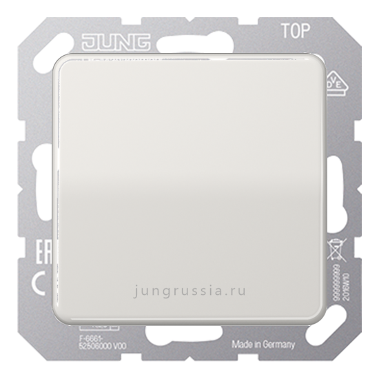 Светорегулятор светодиодный(LED) JUNG CD 500, клавишный, проходной, Светло-серый