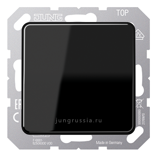 Светорегулятор светодиодный(LED) JUNG CD 500, клавишный, проходной, Черный