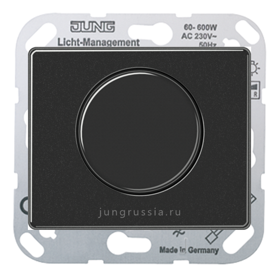 Светорегулятор поворотный 60-600 Вт JUNG SL 500, Черный