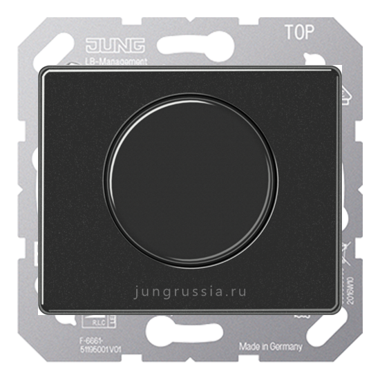 Светорегулятор светодиодный(LED) JUNG SL 500, поворотный 3-100 Вт, черный
