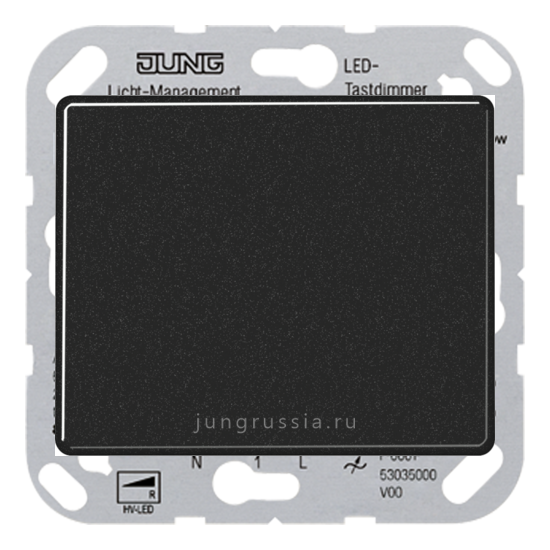 Светорегулятор светодиодный(LED) JUNG SL 500, клавишный, 7-100 Вт, Черный
