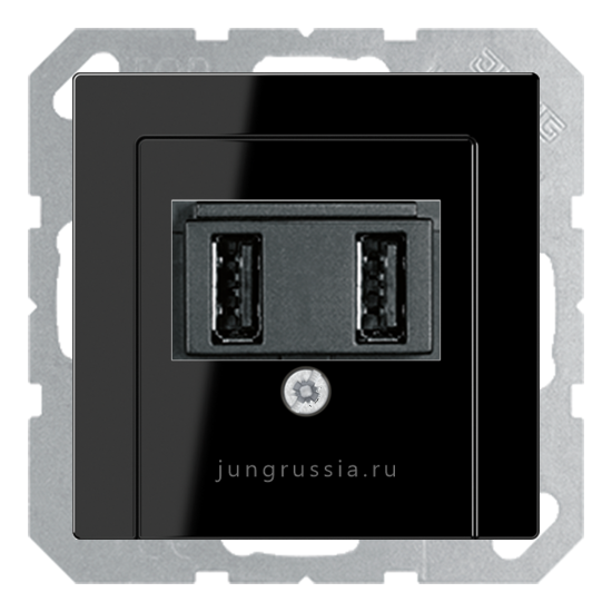USB розетка для зарядки мобильных устройств JUNG A 500, Черный