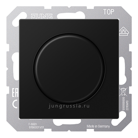 Поворотный Светорегулятор светодиодный(LED) JUNG A 550,  матовый черный