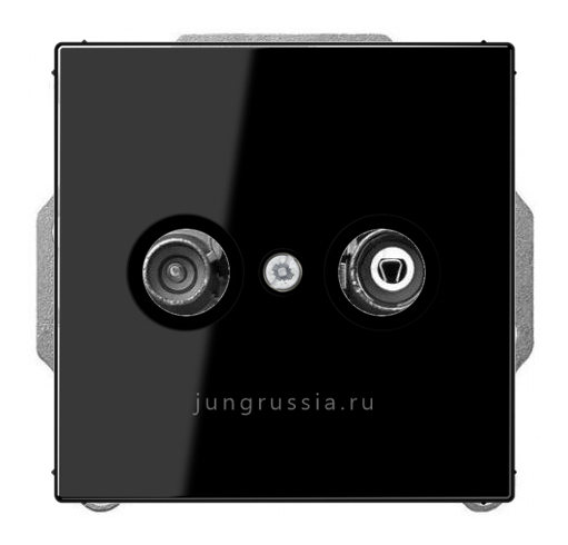 TV-FM розетка оконечная JUNG LS 990, Черный