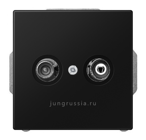 TV-FM розетка оконечная JUNG LS 990, матовый черный