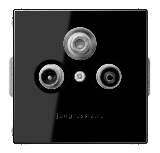 TV-FM-SAT розетка оконечная JUNG LS 990, Черный