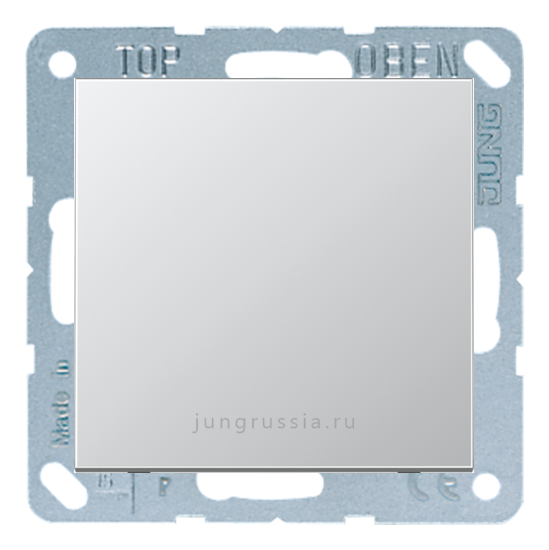 Перекрестный выключатель 1-клавишный JUNG LS 990, Алюминий - металл