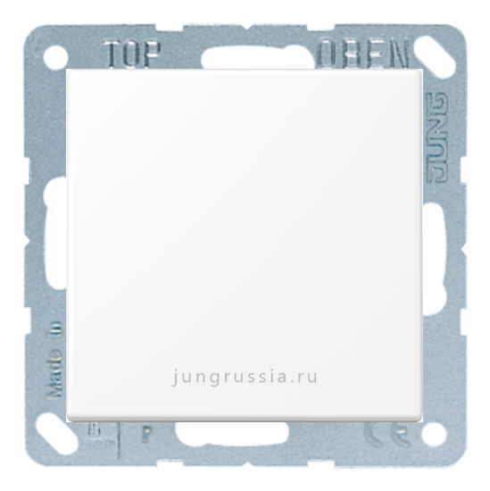 Перекрестный выключатель 1-клавишный JUNG LS 990, Матовый белый