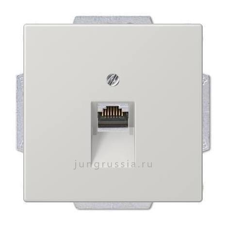 Компьютерная розетка 1-ая JUNG LS 990, Светло-серый
