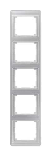 Рамка 5 постов JUNG SL 500, вертикальная, серебро