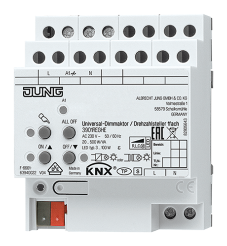 JUNG KNX Светорегулятор 1-канальный 500W