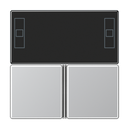 JUNG KNX АS 500 Алюминий Набор накладок для защелкивания на регулятор-дисплей компакт