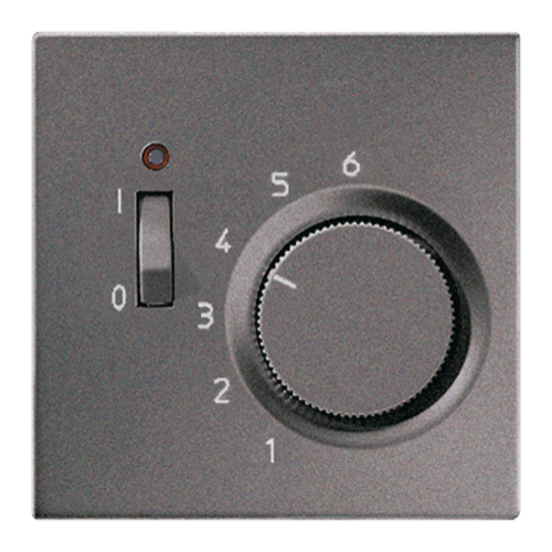 JUNG LS 990 Антрацит Накладка термостата комнатного с выключателем (мех TR231U, TR241U)