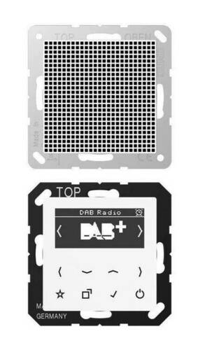 Цифровое радио Jung А-СЕРИЯ, с дисплеем, электронный, белый, DABA1WW