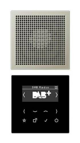Цифровое радио Jung LS METAL, с дисплеем, электронный, стальной, DABES1