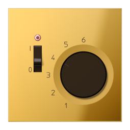 JUNG LS 990 Блеск золота Термостат комнатный, 10(4)А, 24В, НЗ-контакт