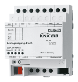 JUNG KNX Аналоговый выход 4-канальный DIN-рейка