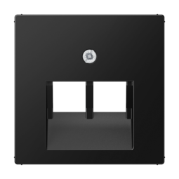 A500 Накладка для комп./тлф. розетки 2хRJ45, цвет матовый черный