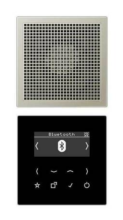 Цифровое радио Jung LS METAL, с дисплеем, электронный, стальной, DABES1BT