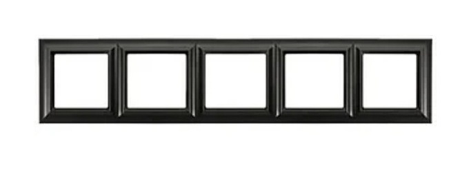 EcoProfi Deco Рамка 5-ная, черный матовый